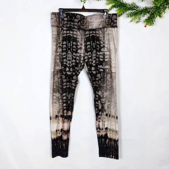 90 Degree by Reflex Workout Snakeskin Leggings Size XL - Picture 1 of 7
